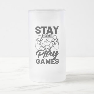 COVID 19 Quarantine Gamer Gift - Stay At Home Matglas Bierpul