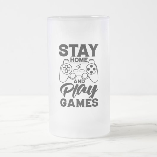 COVID 19 Quarantine Gamer Gift - Stay At Home Matglas Bierpul (Center)