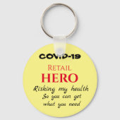 COVID-19 Retail Hero Button Sleutelhanger (Voorkant)