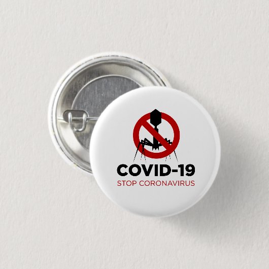 COVID-19 RONDE BUTTON 3,2 CM (Voorkant /achterkant)