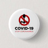 COVID-19 RONDE BUTTON 3,2 CM (Voorkant)