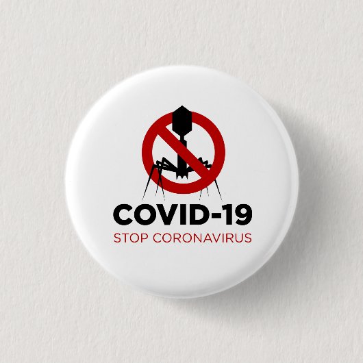 COVID-19 RONDE BUTTON 3,2 CM (Voorkant)