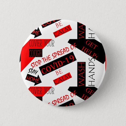 Covid-19 Ronde Button 5,7 Cm (Voorkant)