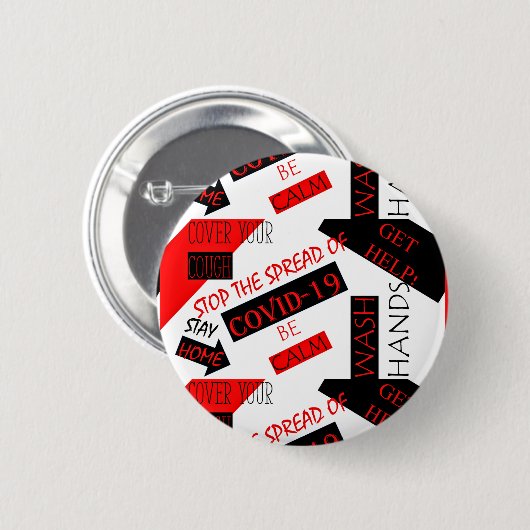 Covid-19 Ronde Button 5,7 Cm (Voorkant /achterkant)