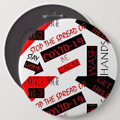 COVID-19 RONDE BUTTON 6,0 CM (Voorkant /achterkant)