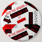 COVID-19 RONDE BUTTON 6,0 CM (Voorkant)