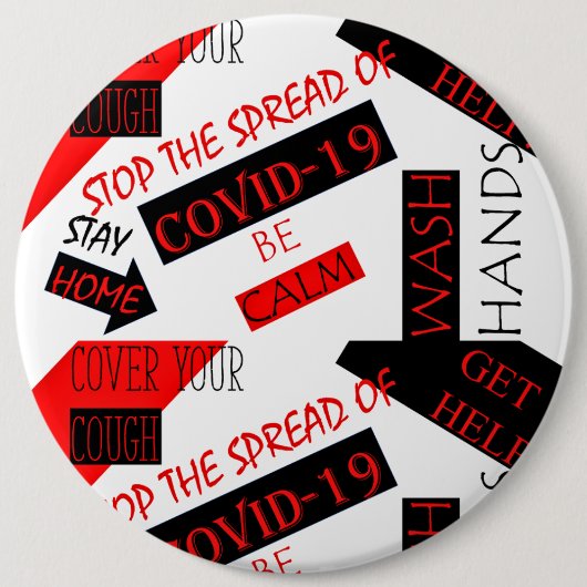 COVID-19 RONDE BUTTON 6,0 CM (Voorkant)