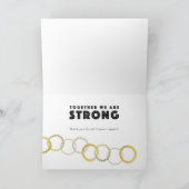 COVID 19 Samen zijn we sterk bedankt Card Kaart (Binnen)