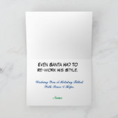 COVID-19 Santa en zijn Slaapse Kerstkaart Kaart (Binnen)