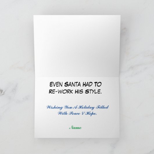 COVID-19 Santa en zijn Slaapse Kerstkaart Kaart (Binnen)