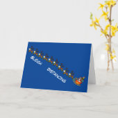 COVID-19 Santa en zijn Slaapse Kerstkaart Kaart (Gele Bloem)