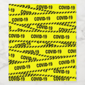 Covid-19 Scene Tape Wijn Etiket (Enkel label)