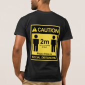 COVID 19 Sociale vervorming (voor en achter) T-shirt (Achterkant)