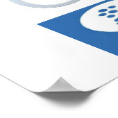 Covid 19 Steen voor open Poster voor winkel (Hoek)