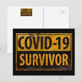 COVID-19 SURVIVOR - Aanmoediging van metaal zoeken Briefkaart (Voorkant / Achterkant)