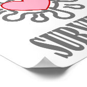 COVID-19 Survivor Corona virus dat ik overleefde Poster (Hoek)