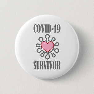 COVID-19 Survivor Corona virus dat ik overleefde Ronde Button 5,7 Cm