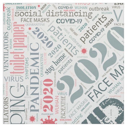Covid-19 Text Design Color2 ID742 Stof (Swatch)
