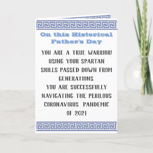 Covid-19 Time capsule Father's Day Card Bedankkaart