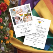 Covid 19 trots regenboog hart lesbienne homo 3 fot save the date