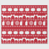 Covid 19 Ugly KerstSweater Wrapping Paper Cadeaupapier (Vlak)