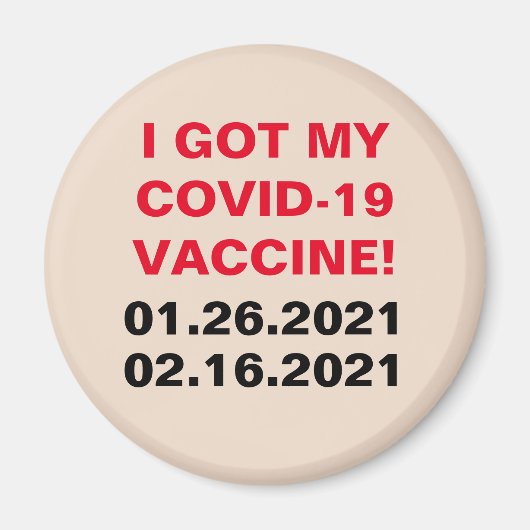 COVID-19 VACCIN MAGNEET (Voorkant)