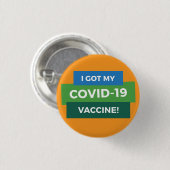 COVID-19 vaccin Ronde Button 3,2 Cm (Voorkant /achterkant)