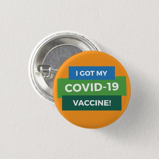 COVID-19 vaccin Ronde Button 3,2 Cm (Voorkant /achterkant)