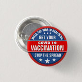 Covid 19 Vaccinatie Button (Voorkant /achterkant)