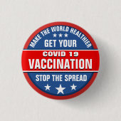 Covid 19 Vaccinatie Button (Voorkant)