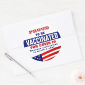 Covid 19 Vaccinatie Ronde Sticker (Envelop)