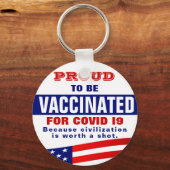 Covid 19 Vaccinatie Sleutelhanger (Voorkant)