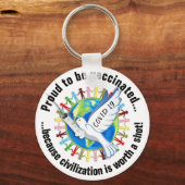 Covid 19 Vaccinatie Sleutelhanger (Voorkant)