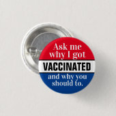 Covid 19 Vaccinaties Button (Voorkant /achterkant)
