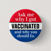 Covid 19 Vaccinaties Button (Voorkant)