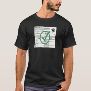 Covid 19 Vaccination Record Card Artwork T-shirt