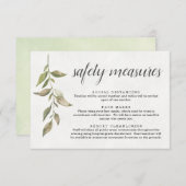 Covid 19 Veiligheidsmasker Sociale Afstand Informa Informatiekaartje (Voorkant / Achterkant)