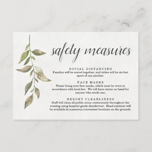 Covid 19 Veiligheidsmasker Sociale Afstand Informa Informatiekaartje (Voorkant)