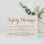 Covid 19 Veiligheidsmasker Sociale Afstand Informa Informatiekaartje (Staand voorkant)