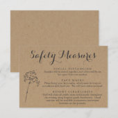 Covid 19 Veiligheidsmasker Sociale Afstand Informa Informatiekaartje (Voorkant / Achterkant)