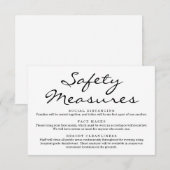 Covid 19 Veiligheidsmasker Sociale Afstand Informa Informatiekaartje (Voorkant / Achterkant)