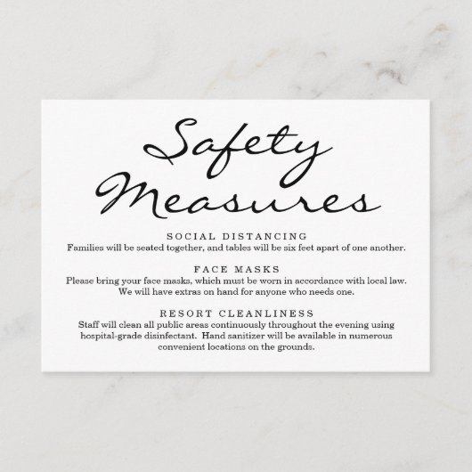 Covid 19 Veiligheidsmasker Sociale Afstand Informa Informatiekaartje (Voorkant)