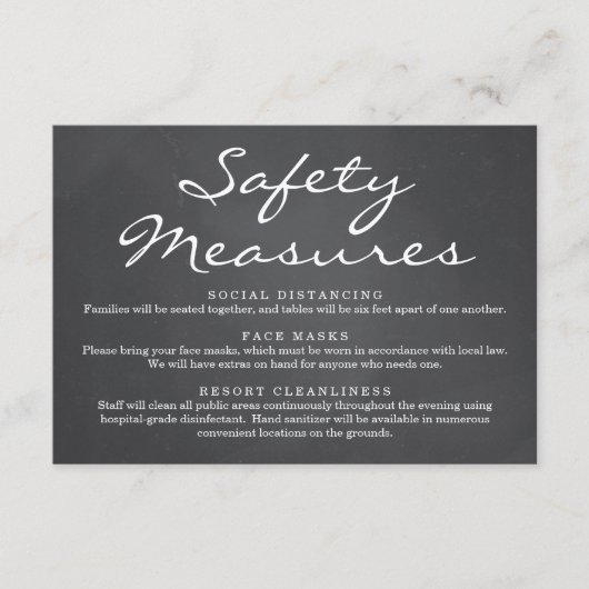 Covid 19 Veiligheidsmasker Sociale Afstand Informa Informatiekaartje (Voorkant)