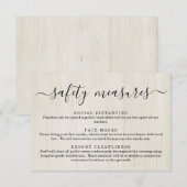 Covid 19 Veiligheidsmasker Sociale Afstand Informa Informatiekaartje (Voorkant / Achterkant)