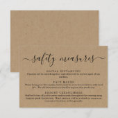 Covid 19 Veiligheidsmasker Sociale Afstand Informa Informatiekaartje (Voorkant / Achterkant)