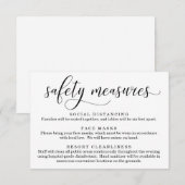 Covid 19 Veiligheidsmasker Sociale Afstand Informa Informatiekaartje (Voorkant / Achterkant)