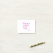 Covid 19 Verpleegkundigen sparen levens Post-it® Notes (Op bureau)