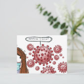 COVID-19: Verzet is Futile. Briefkaart (Staand voorkant)