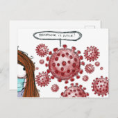 COVID-19: Verzet is Futile. Briefkaart (Voorkant / Achterkant)