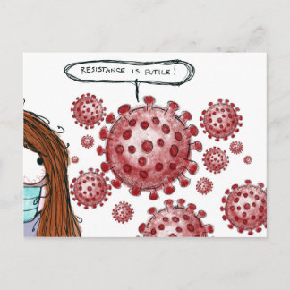 COVID-19: Verzet is Futile. Briefkaart